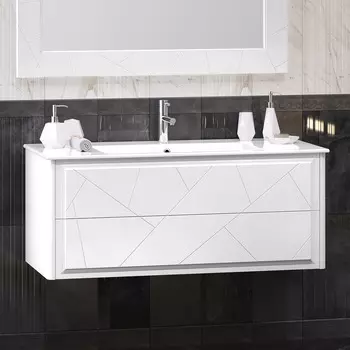 Тумба под раковину Opadiris Луиджи 118 см 00-00007152 подвесная, белая матовая