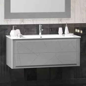 Тумба под раковину Opadiris Луиджи 118 см 00-00007192 подвесная, серая матовая