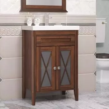 Тумба под раковину Opadiris Палермо 66 см 00-00006721 напольная, орех