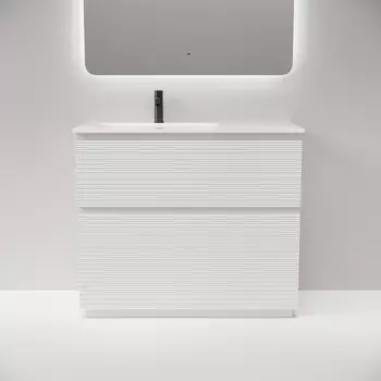 Тумба под раковину Sancos Folk Floor 100 см FL100FLW левая, напольная, Bianco