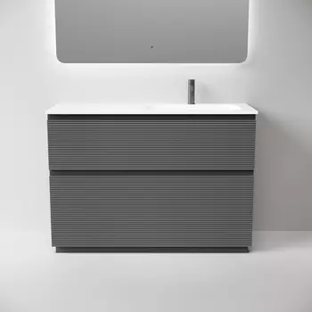 Тумба под раковину Sancos Folk Floor 120 см FL120FRGS правая, напольная, Grey soft