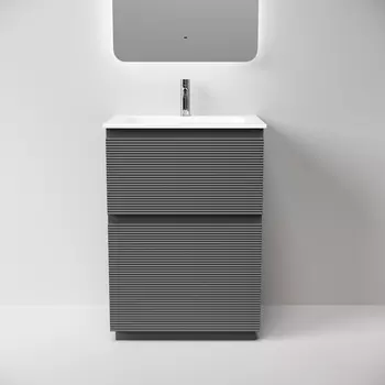 Тумба под раковину Sancos Folk Floor 59 см FL60FGS напольная, Grey soft