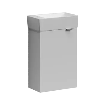 Тумба под раковину Sancos Mini 35 см MN35WL подвесная, белая глянцевая