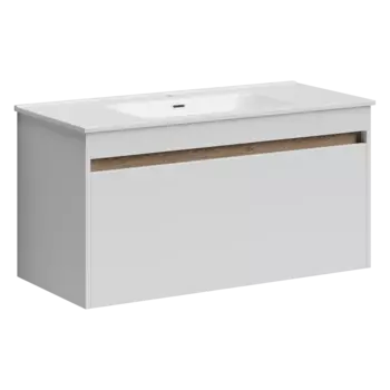 Тумба под раковину Sancos Smart 99 см SM100W подвесная, белая