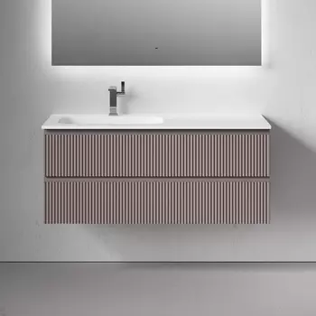 Тумба под раковину Sancos Snob R 120 см SNR120LSM левая, подвесная, Doha Soft