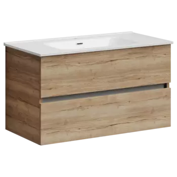 Тумба под раковину Sancos Urban 89 см UR90EG подвесная, дуб галифакс натуральный
