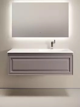 Тумба под раковину Sancos Very 120 см VR120RSM правая, подвесная, Doha Soft