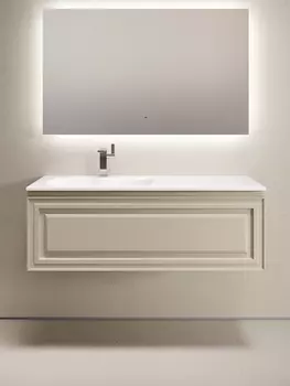 Тумба под раковину Sancos Very 120 см VR120LCE левая, подвесная, Beige Soft