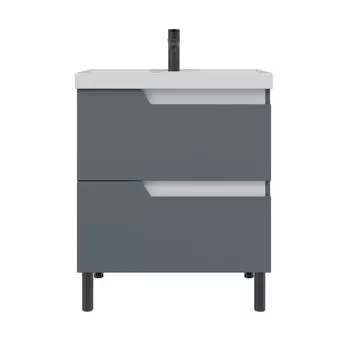 Тумба под раковину СанТа Антарес 70 см 700520 графит матовый
