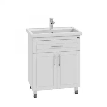 Тумба под раковину СанТа Дублин 66 см 223004 напольная, белая