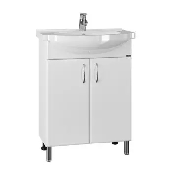 Тумба под раковину СанТа Элеганс 60х31 201102 напольная белая