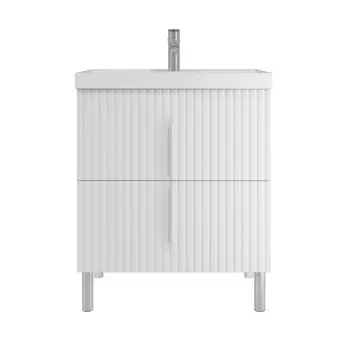 Тумба под раковину СанТа Юпитер 70 см 700363 белая глянцевая