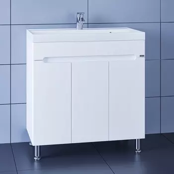 Тумба под раковину СанТа Лондон 80х75 224018 напольная, белая