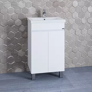 Тумба под раковину СанТа Марс 46х85 700239 напольная, белая