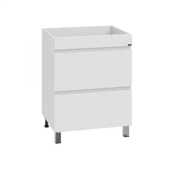 Тумба под раковину СанТа Марс 67.4 см 700316 белая, под стиральную машину