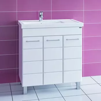 Тумба под раковину СанТа Омега 76х87 207051 напольная, белая