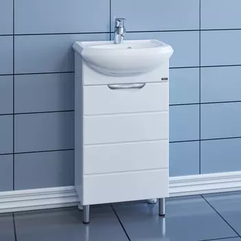 Тумба под раковину СанТа Родос 42 см 206020 напольная, белая