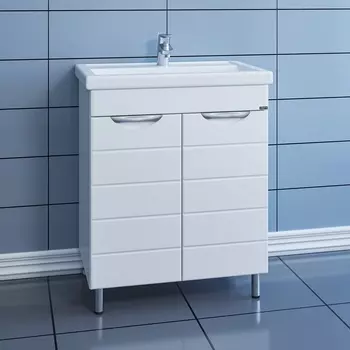 Тумба под раковину СанТа Родос 66 см 206018 напольная, белая