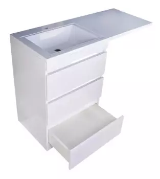 Тумба под раковину Style Line 38 см Даллас АА00-000069 напольная, белая