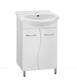 Тумба под раковину Style Line 50 см Эко Стандарт ЛС-000010055 напольная, белая