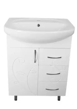 Тумба под раковину Style Line 61 см Эко фьюжн ЛС-00002285 напольная, белая