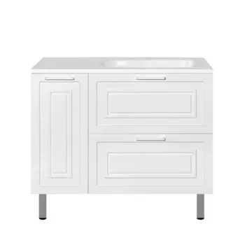 Тумба под раковину Style Line Альба (2 ящ.) с корзиной правая 90