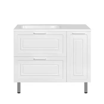 Тумба под раковину Style Line Альба (2 ящ.) с корзиной левая 90