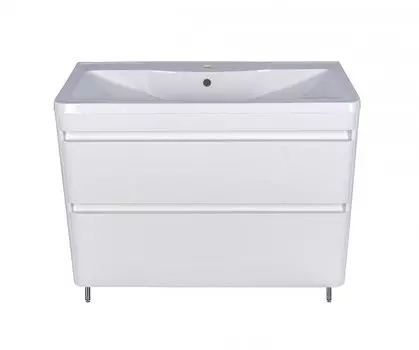 Тумба под раковину Style Line Атлантика 100 белая напольная антискрейч