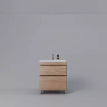 Тумба под раковину Style Line Атлантика 70 см СС-00002344 Люкс напольная, ясень перламутр