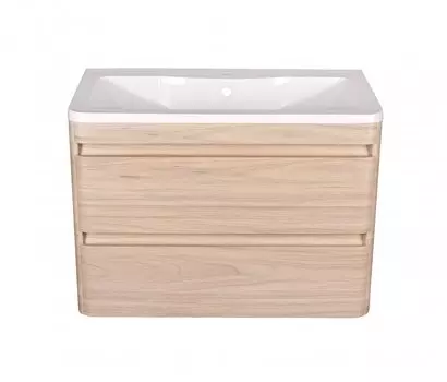 Тумба под раковину Style Line Атлантика 80 люкс ясень перламутр подвесная