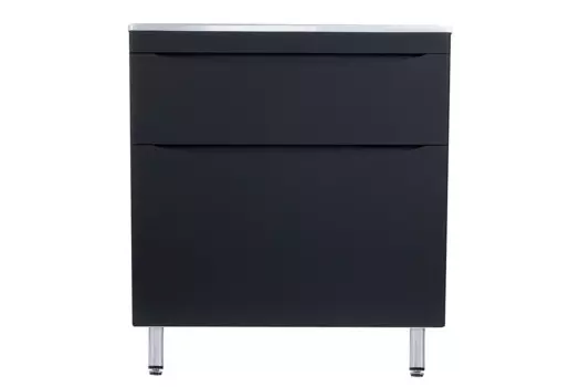 Тумба под раковину Style Line Бергамо 89 см СС-00002363 люкс антискрейтч черный