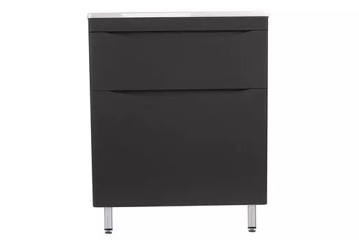 Тумба под раковину Style Line Бергамо мини 69 см СС-00002311 черная антискрейтч