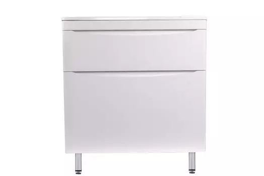 Тумба под раковину Style Line Бергамо мини 79 см СС-00002314 белая антискрейтч