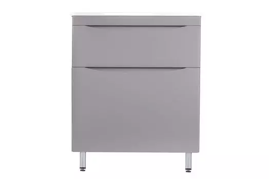 Тумба под раковину Style Line Бергамо мини 69 см СС-00002312 серая антискрейтч