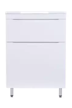 Тумба под раковину Style Line Бергамо мини 59.1 см СС-00002307 напольная белая антискрейтч