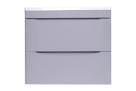 Тумба под раковину Style Line Бергамо мини 59.1 см СС-00002317 подвесная серая антискрейтч