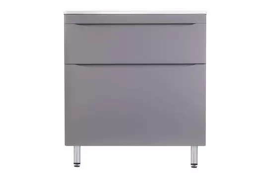 Тумба под раковину Style Line Бергамо мини 79 см СС-00002315 серая антискрейтч