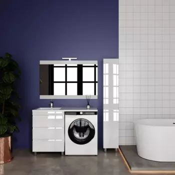 Тумба под раковину Style Line Даллас Леон 120 см СС-00002439 люкс белая