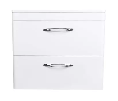 Тумба под раковину Style Line Каре 70 (2 ящ.) Люкс белая PLUS