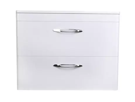 Тумба под раковину Style Line Каре 80 (2 ящ.) Люкс белая PLUS