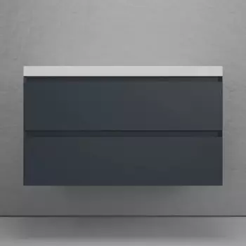 Тумба под раковину Style Line Манхэттен 99.9 см ЛС-00002357 графит