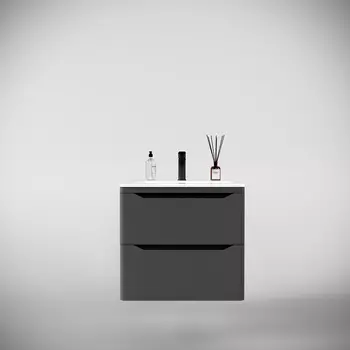 Тумба под раковину Style Line Марелла 60 см СС-00002406 Люкс антискрейтч серая