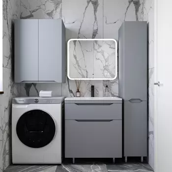 Тумба под раковину Style Line Марелла 70 см СС-00002400 Люкс антискрейтч серая