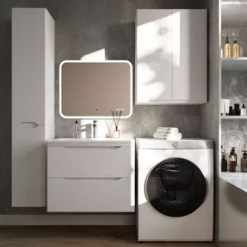 Тумба под раковину Style Line Марелла 70 см СС-00002407 Люкс антискрейтч белая матовая