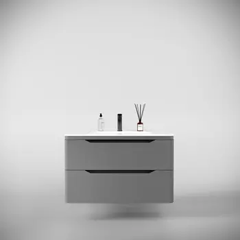 Тумба под раковину Style Line Марелла 90 см СС-00002415 Люкс антискрейтч серая