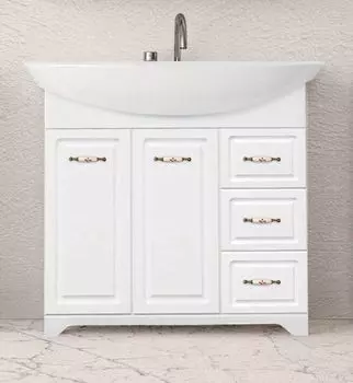 Тумба под раковину Style Line Олеандр 90 белая