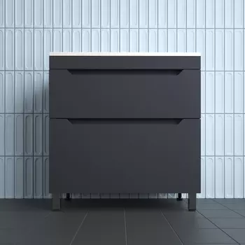 Тумба под раковину Style Line Остин 80 см ЛС-00002396 напольная, графит