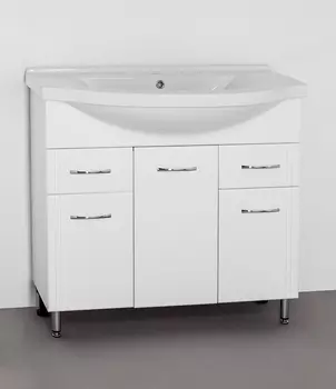 Тумба под раковину Style Line Стандарт 87 белая ЛС-00000110