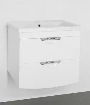 Тумба под раковину Style Line Жасмин 2 Комо 60 Люкс белая PLUS