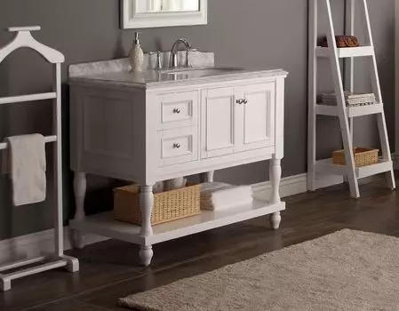 Тумба под раковину Tessoro Eden 105 R Белый с золотом